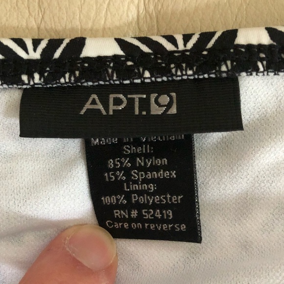 NWT Women’s Large Apt 9 Adjustable Black & White Hipster Bikini Swim Bottom - Picture 5 of 6